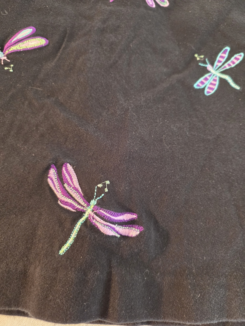 Bamboo Traders Black Skort with Pastel Dragonfly Embroidery. Size 10 P - Picture 3 of 8